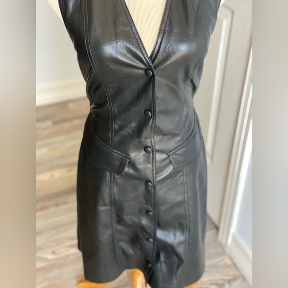 Nanushka Menphi Vegan Leather Mini Dress - Picture 4 of 6
